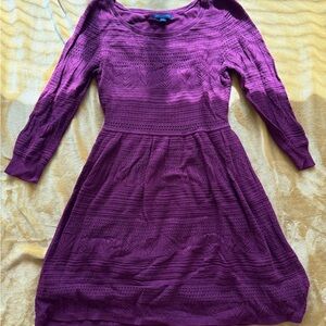 American Eagle Outfitters Plum Long Sleeve Dress
